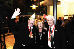 Prinzenproklamation: Senatoren Walter Bieber und Heinz-Werner Uerdingen mit Monika Wegener Senatoren Walter Bieber und Heinz-Werner Uerdingen mit Monika Wegener